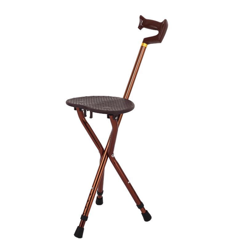 folding  walking stick with seat for elderly man 