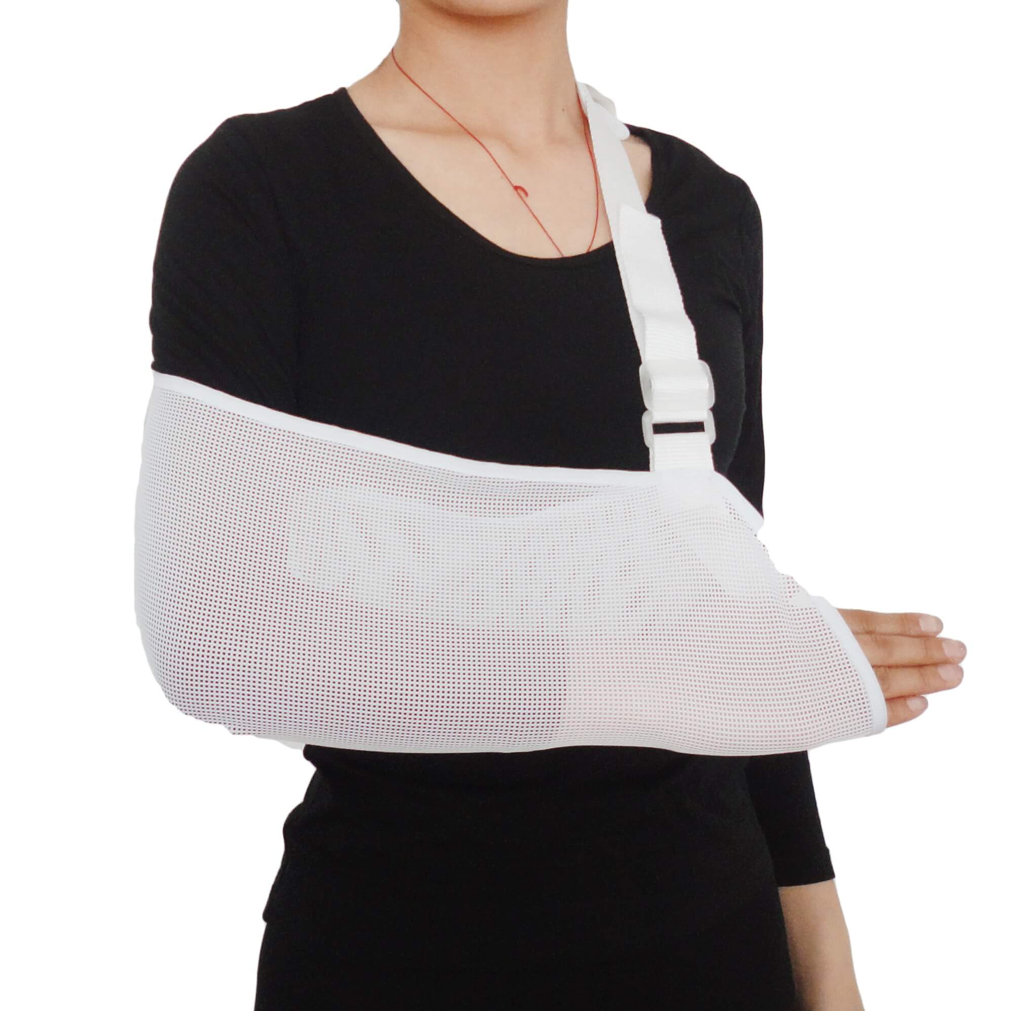 Single layer mesh arm sling shoulder support