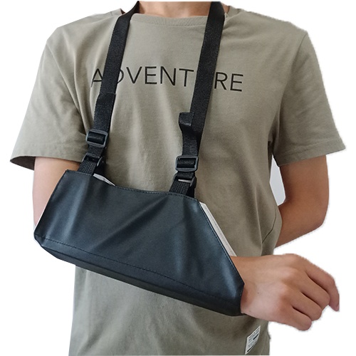 Leather medical fixed arm  shoulder support sling pouch