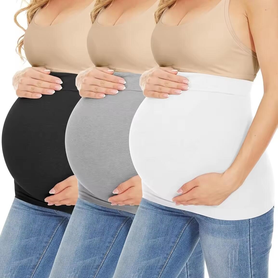 Women Maternity Belly Band Seamless Waistband Tummy Belt for all Stages of Pregnancy for Pregnancy