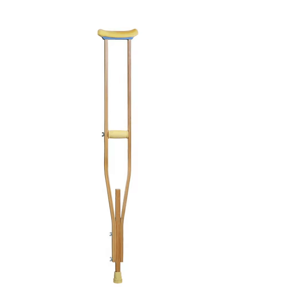 Rehabilitation Therapy Wooden axillary crutches for disable people