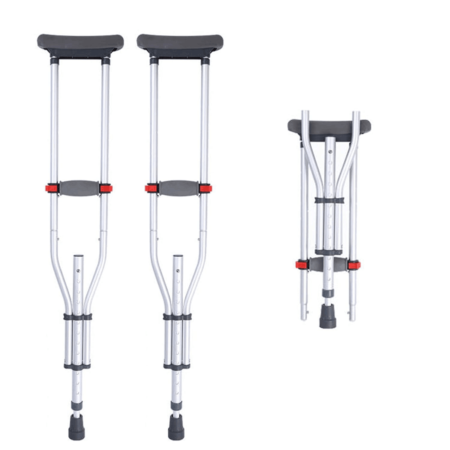 medical foldable underarm axillary aluminum disabled hand crutches walking aid cane muletas