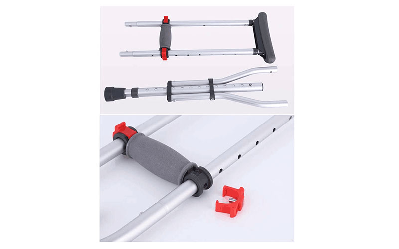 medical foldable underarm axillary aluminum disabled hand crutches walking aid cane muletas