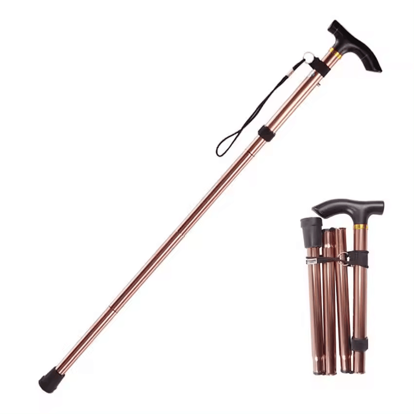 Adjustable Aluminum Folding Walking Stick For The Elderly Climbing Stick