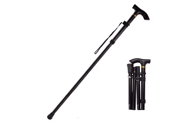 Adjustable Aluminum Folding Walking Stick For The Elderly Climbing Stick