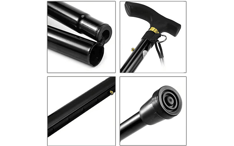 Adjustable Aluminum Folding Walking Stick For The Elderly Climbing Stick