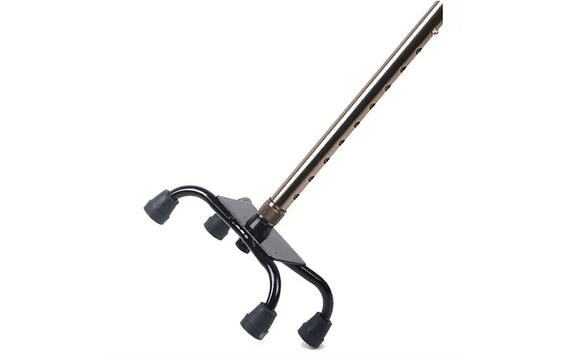 Rehabilitation Therapy Supplies Aluminum Walking Aids Cane with Four Legs